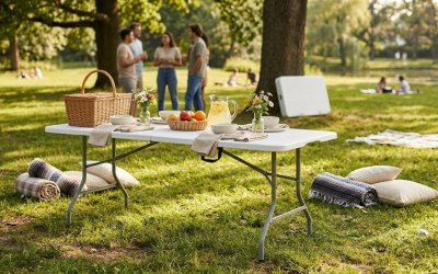 Plastic Picnic Table for Cleaner Gatherings