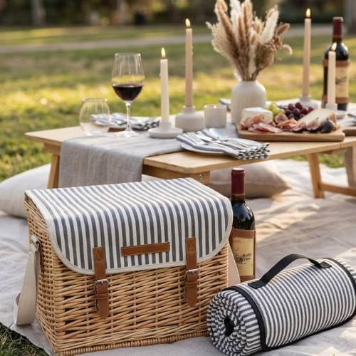 insulated wine picnic basket