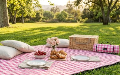 5 Pink Picnic Blankets