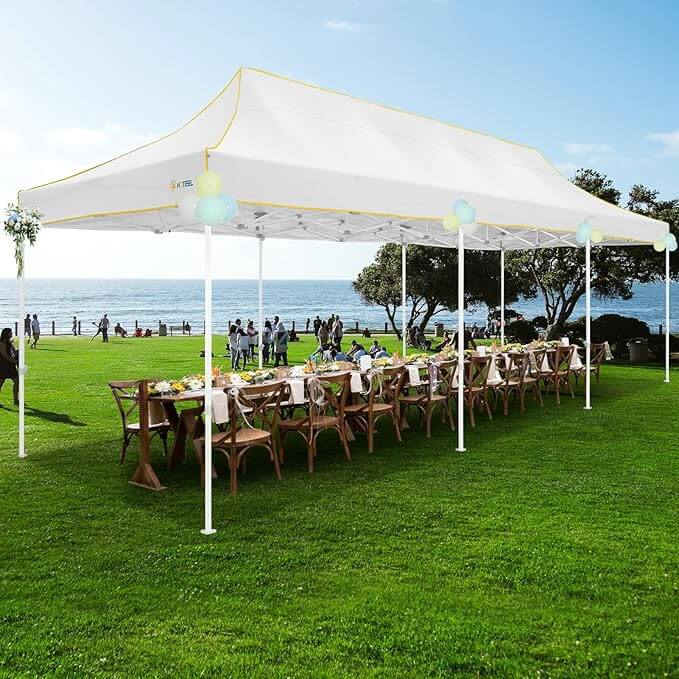 HOTEEL 10x30 Heavy Duty Pop Up Canopy Party Tent