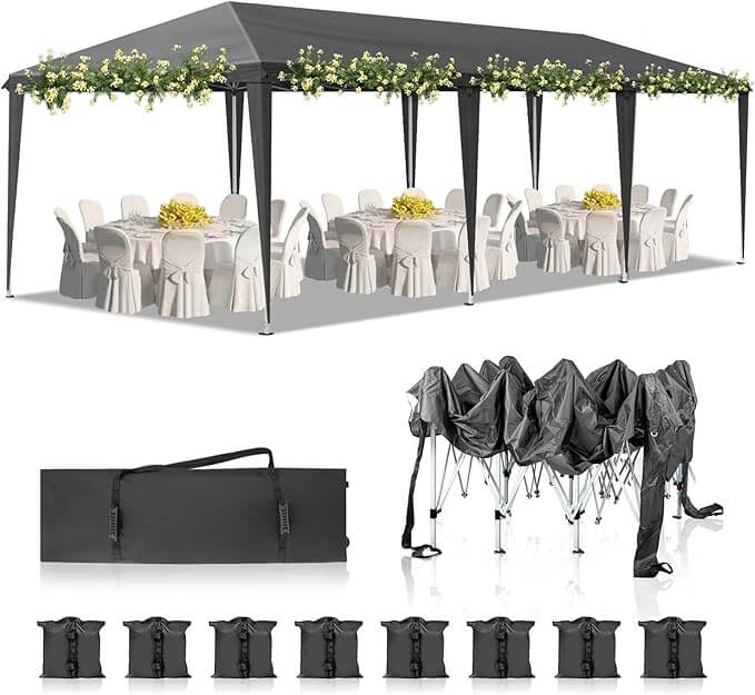 VINGLI 10x30 Pop Up Canopy Tent