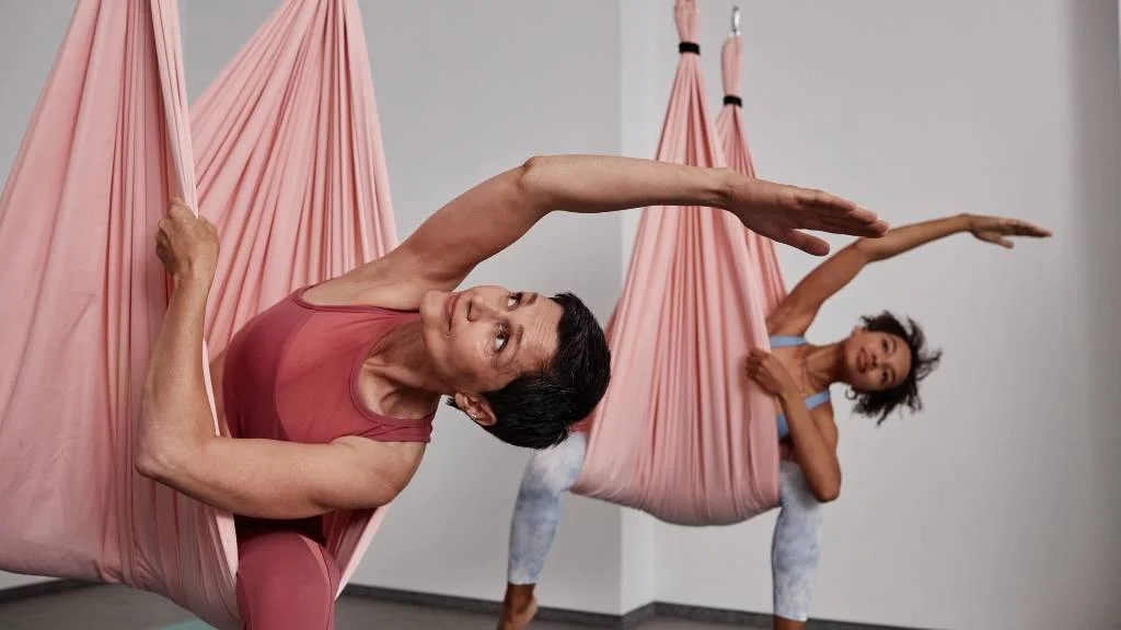aerial yoga bachelorette session