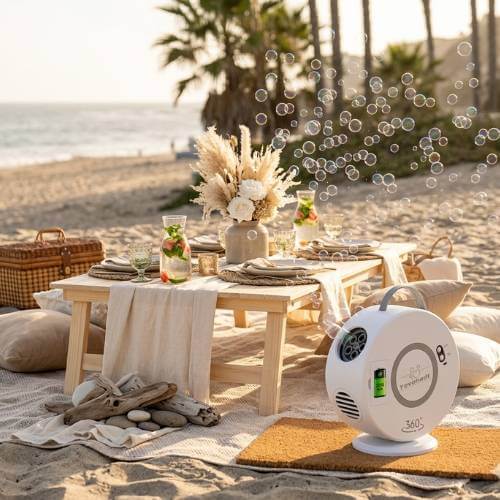 beach picnic bubble machine