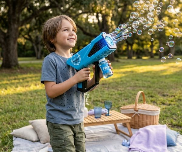 blue bubble gun for kids