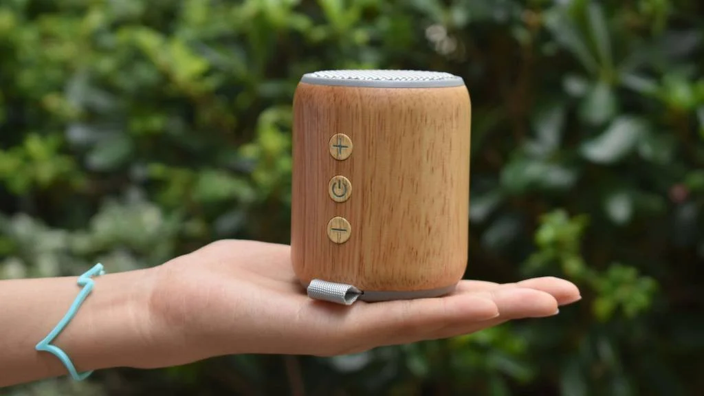 bluetooth speaker on hand