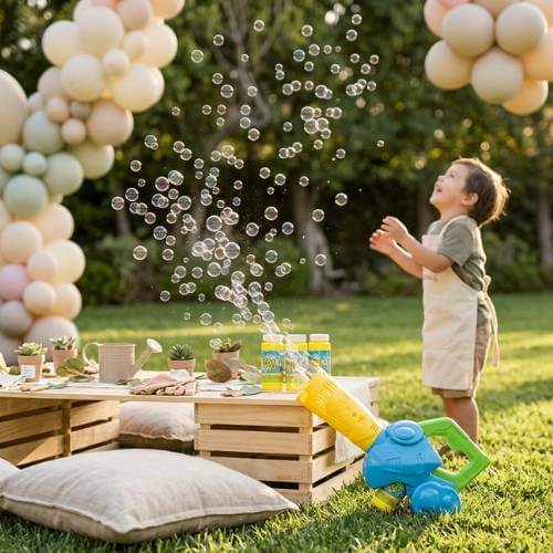 kids picnic bubble blower