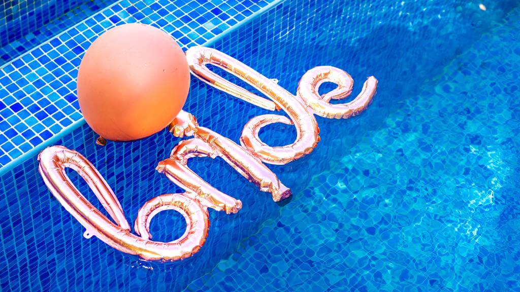 poolside bride celebration