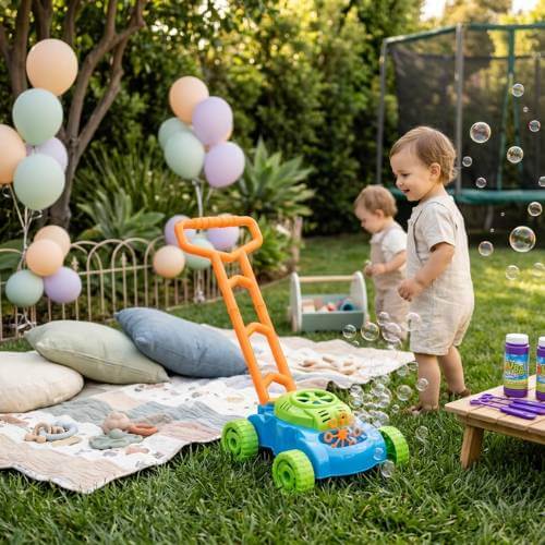 toddler bubble mower party