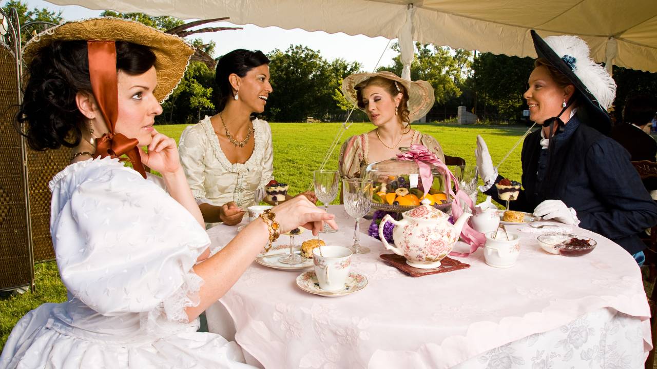 vintage dress-up tea party