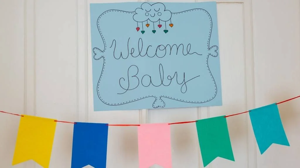welcome baby shower sign