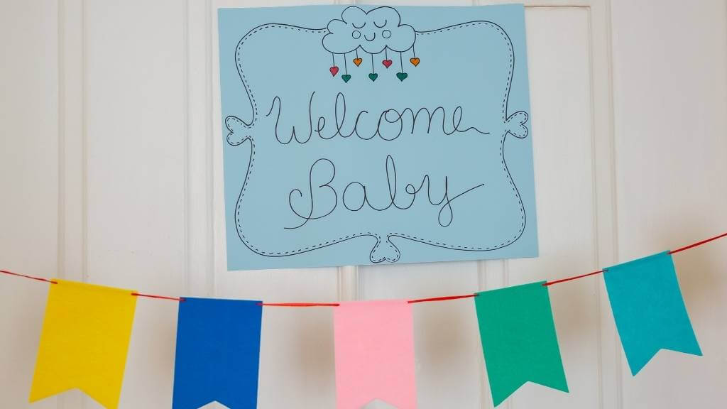 welcome baby shower sign