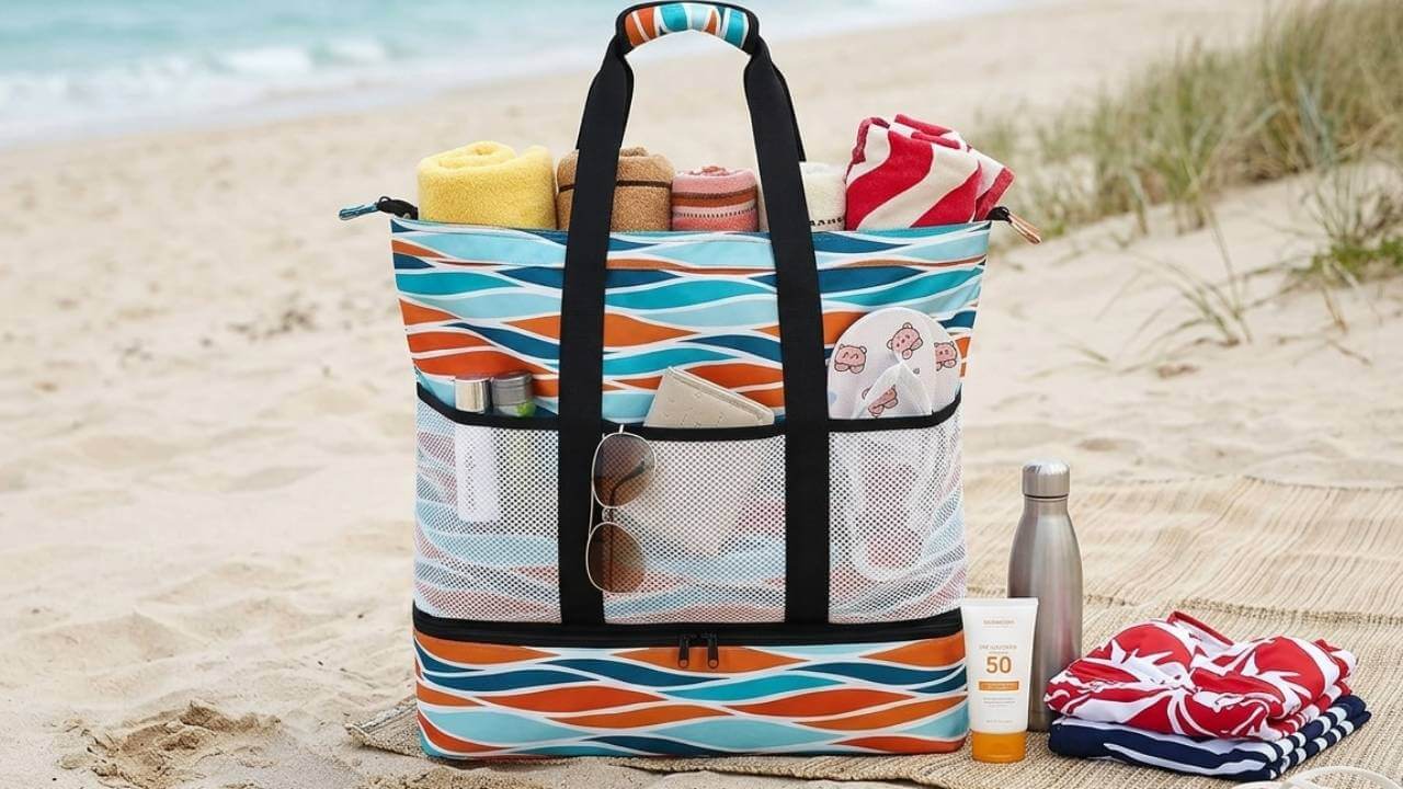 beach bag with cooler