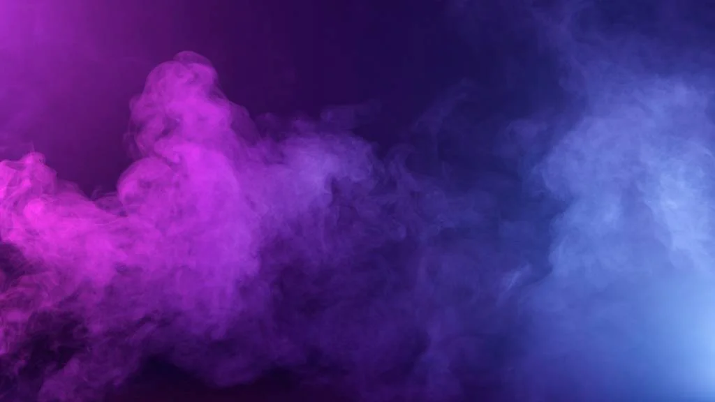 purple fog effect in dark room