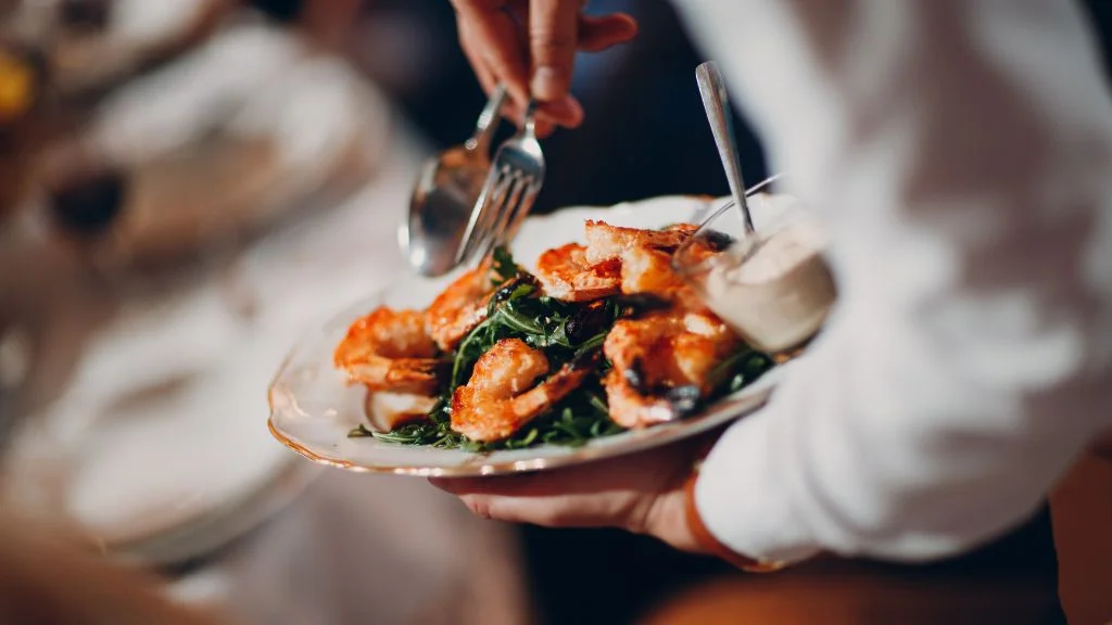 serving food at a divorce celebration