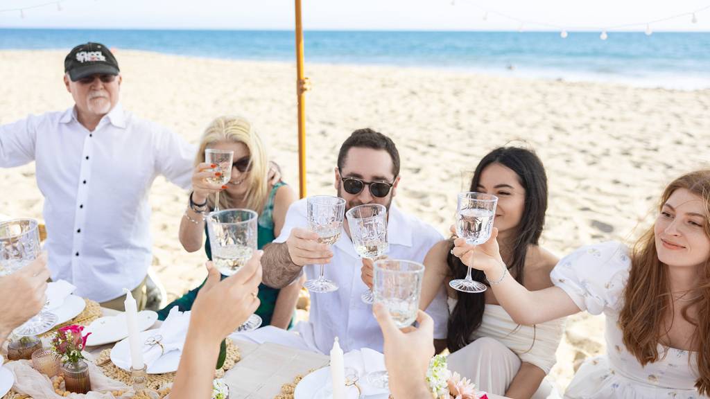boho beach wedding toast