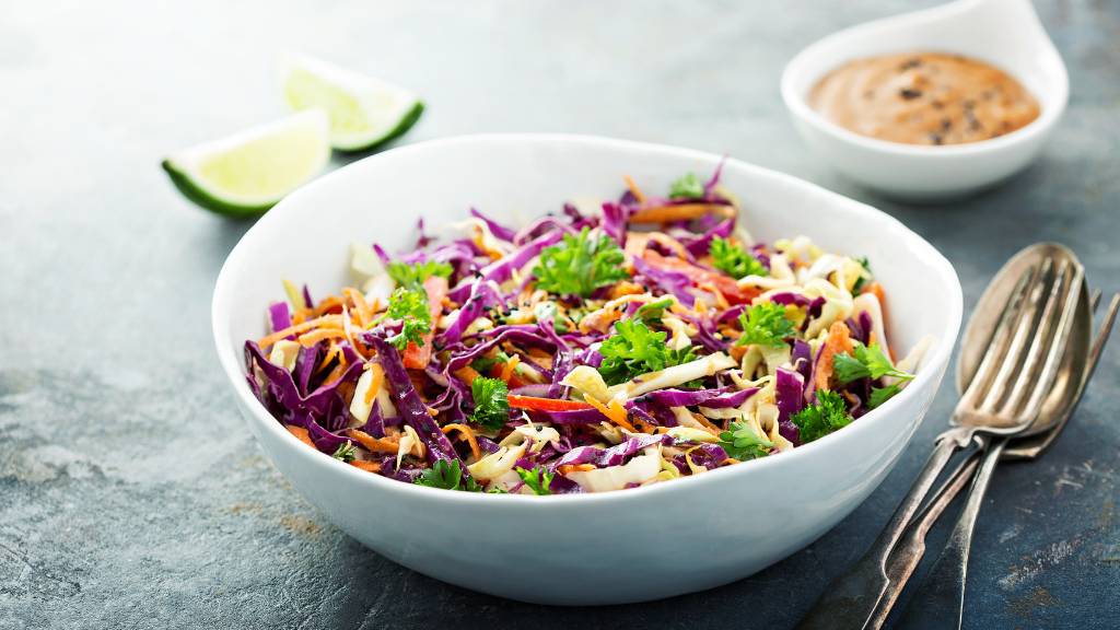crunchy cabbage slaw salad