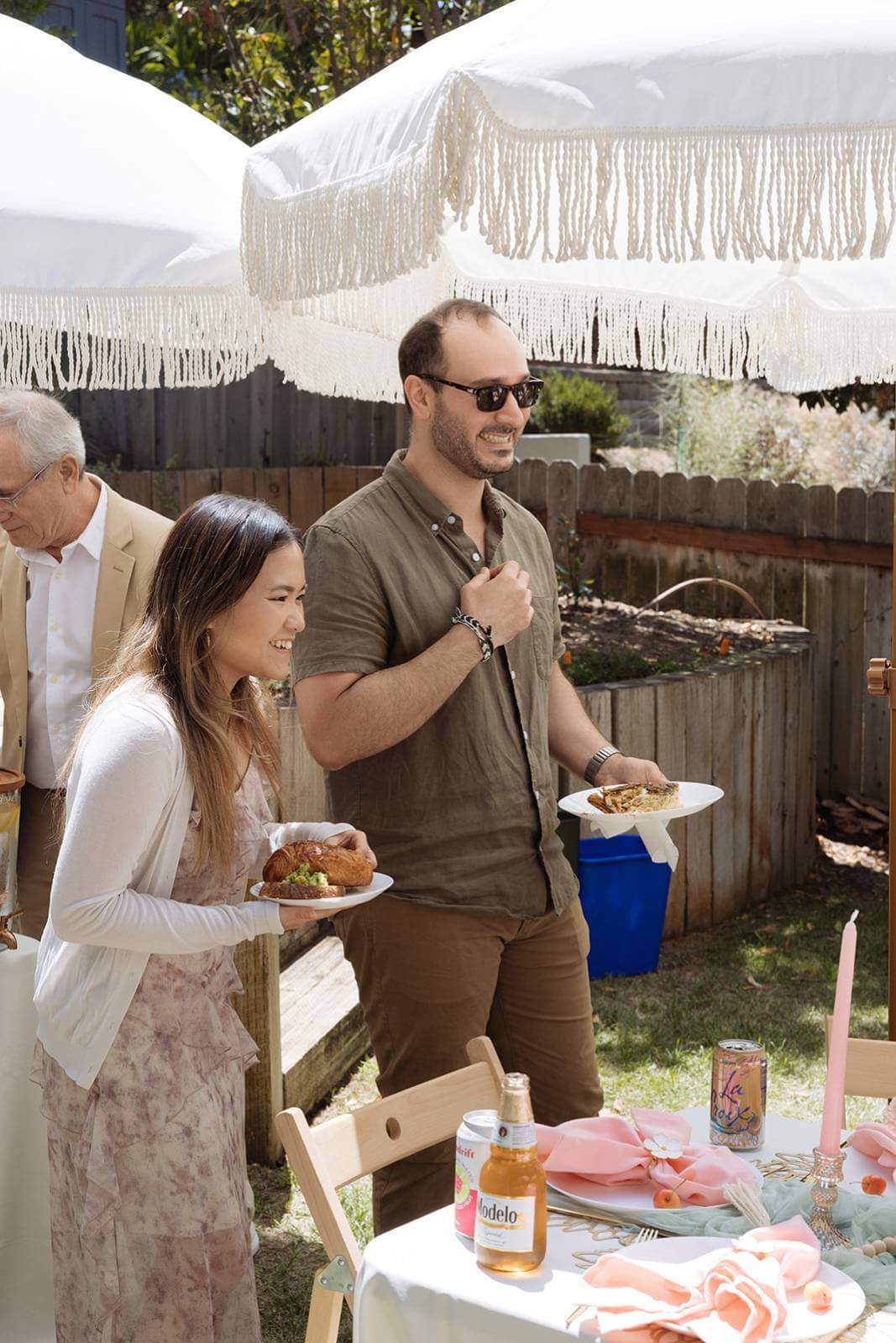 guests at outdoor baby shower