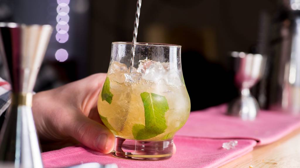 small team cocktail mixing