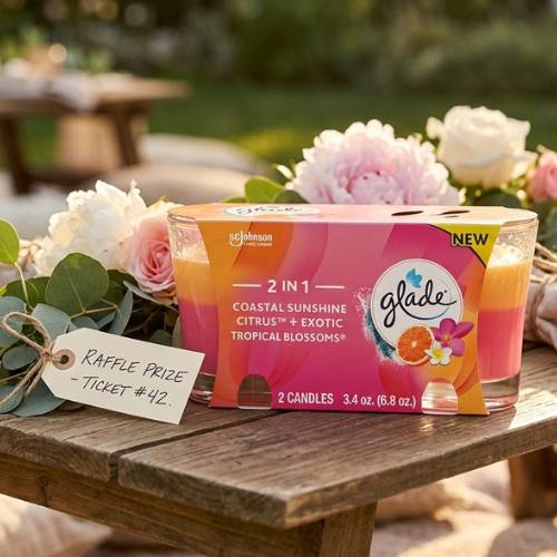 glade candle raffle prize