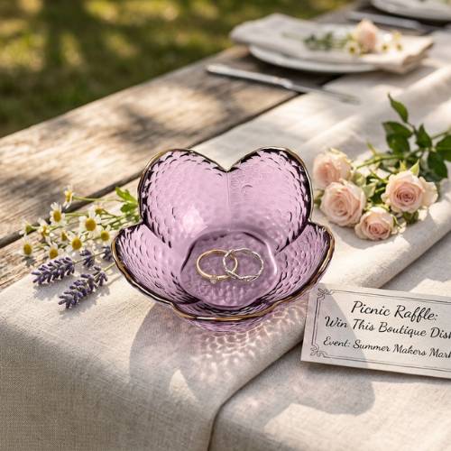 flower jewelry dish raffle prize