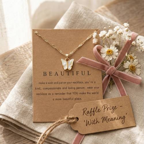 butterfly necklace raffle prize