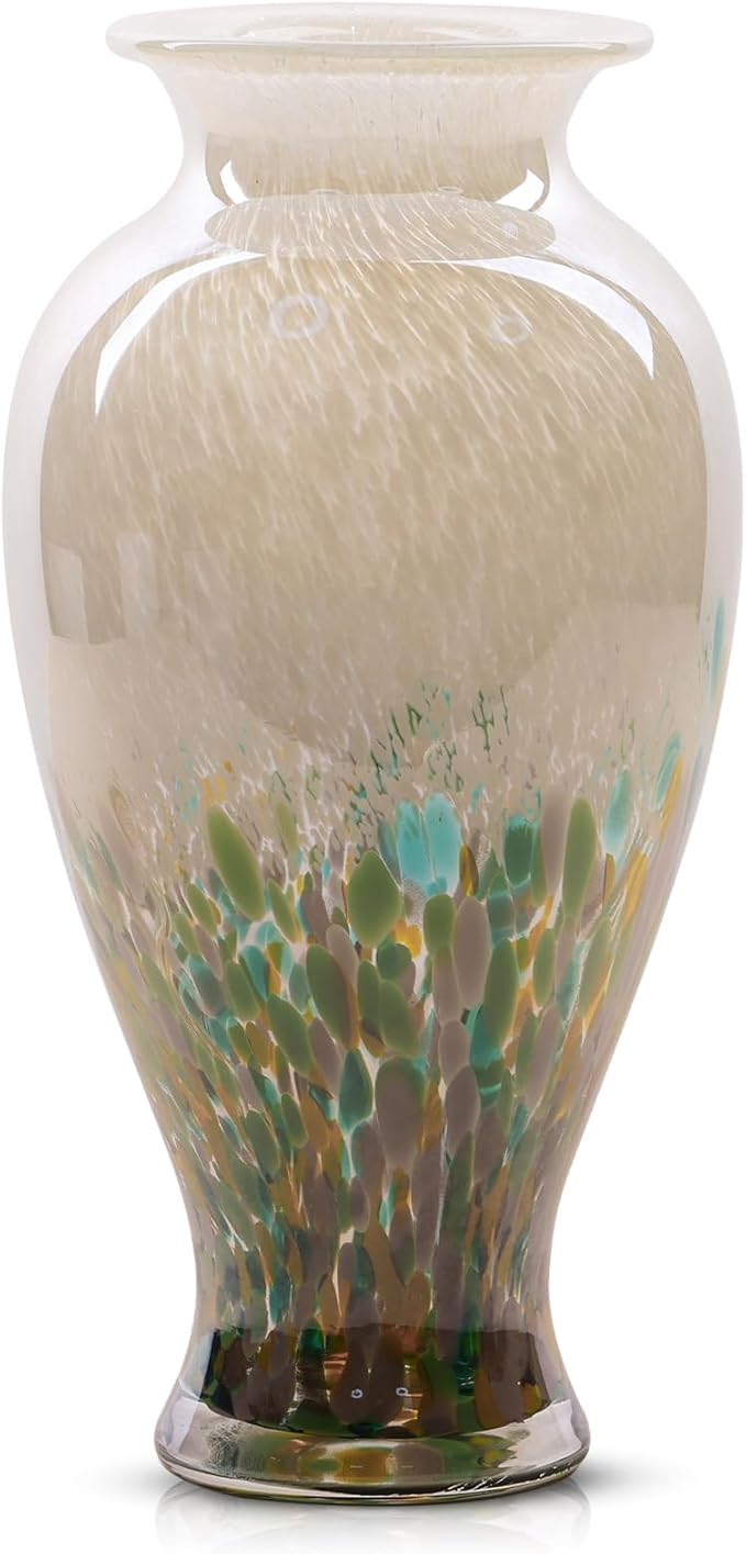 beautiful hand blown glass vase