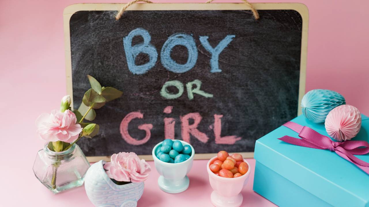 boy or girl sibling reveal sign