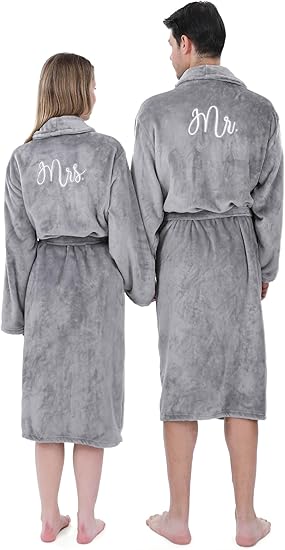 embroidered matching robes