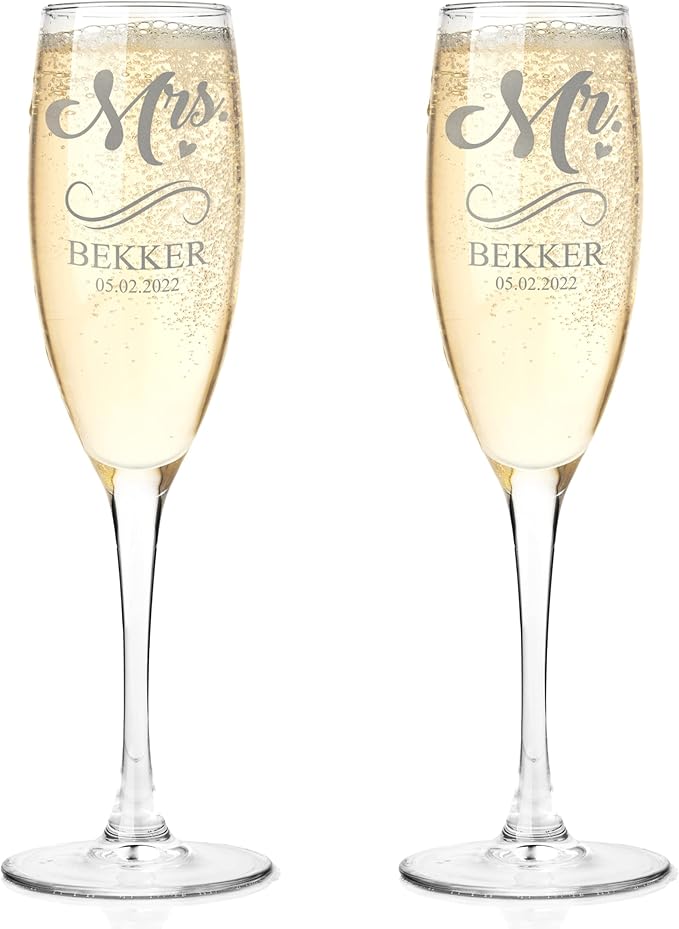personalized champagne glasses