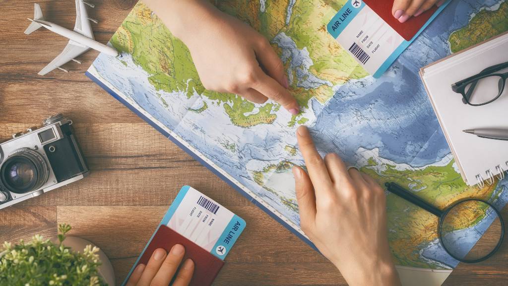 surprise birthday trip planning map