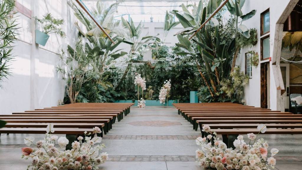 tropical wedding ceremony los angeles