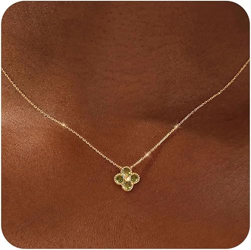 Gold birthstone necklace for bride