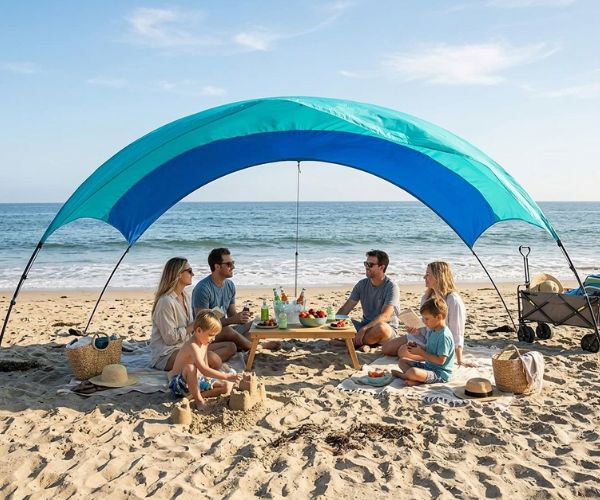 blue beach shade for groups