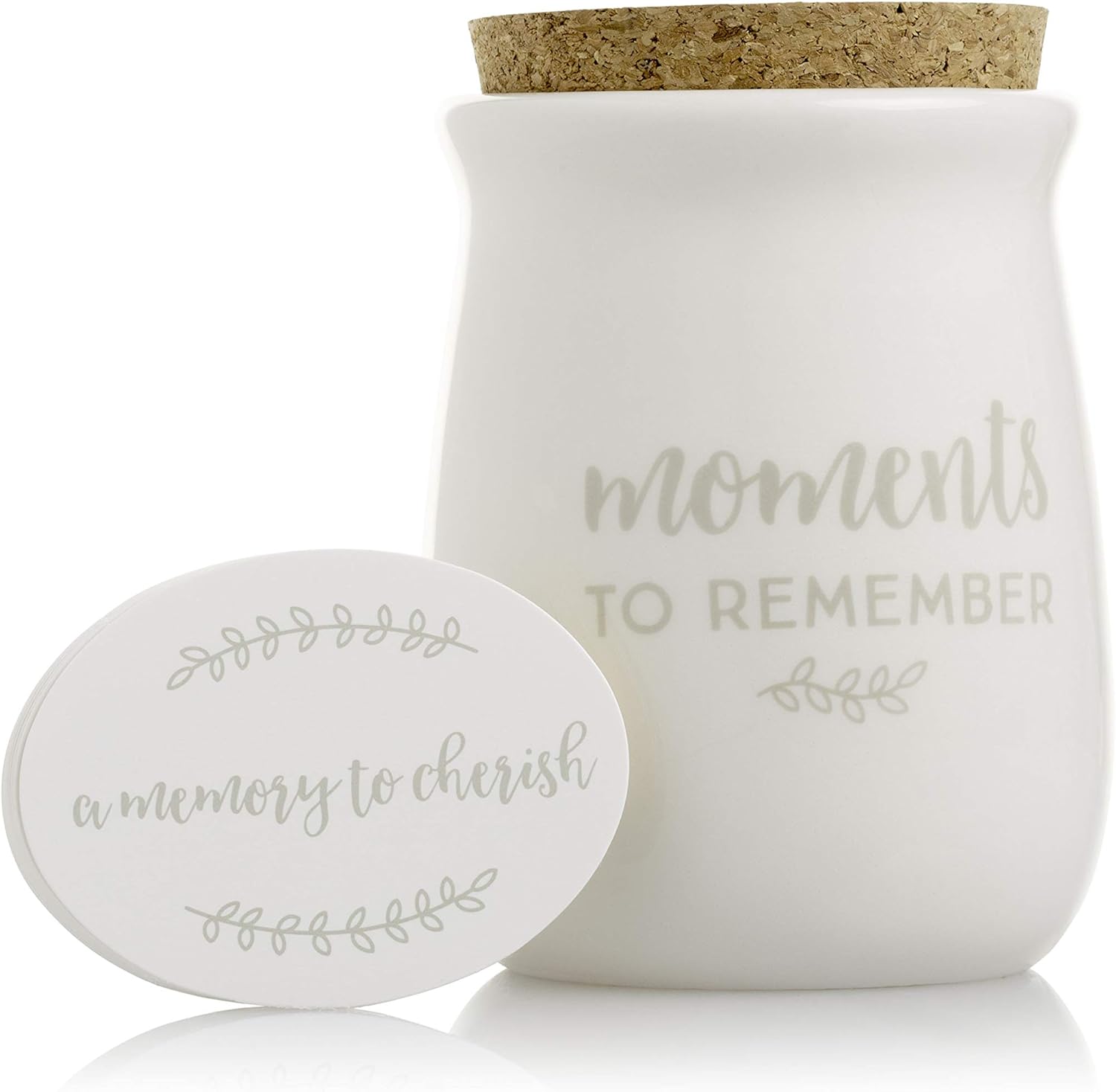Memory jar with note cards for bridal shower