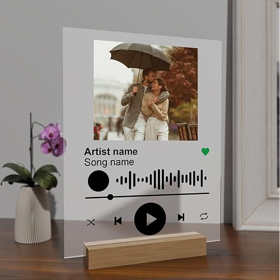 Custom song lyric acrylic plaque