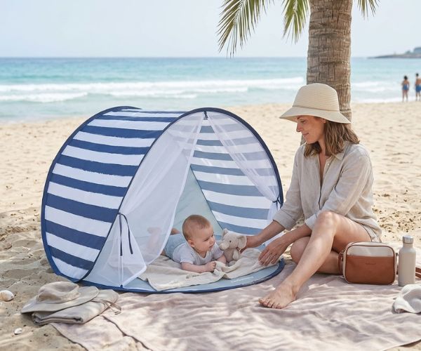 striped beach tent for babies