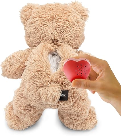 Teddy bear with heartbeat recording