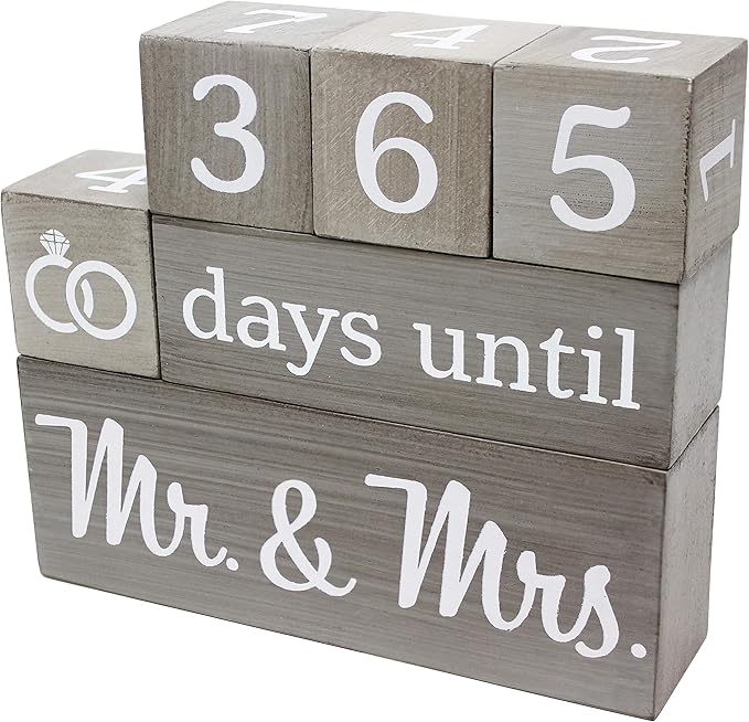 Wedding countdown block calendar