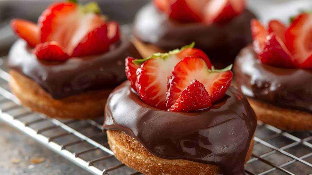 chocolate strawberry donuts