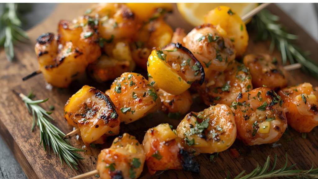 lemon herb chicken skewers