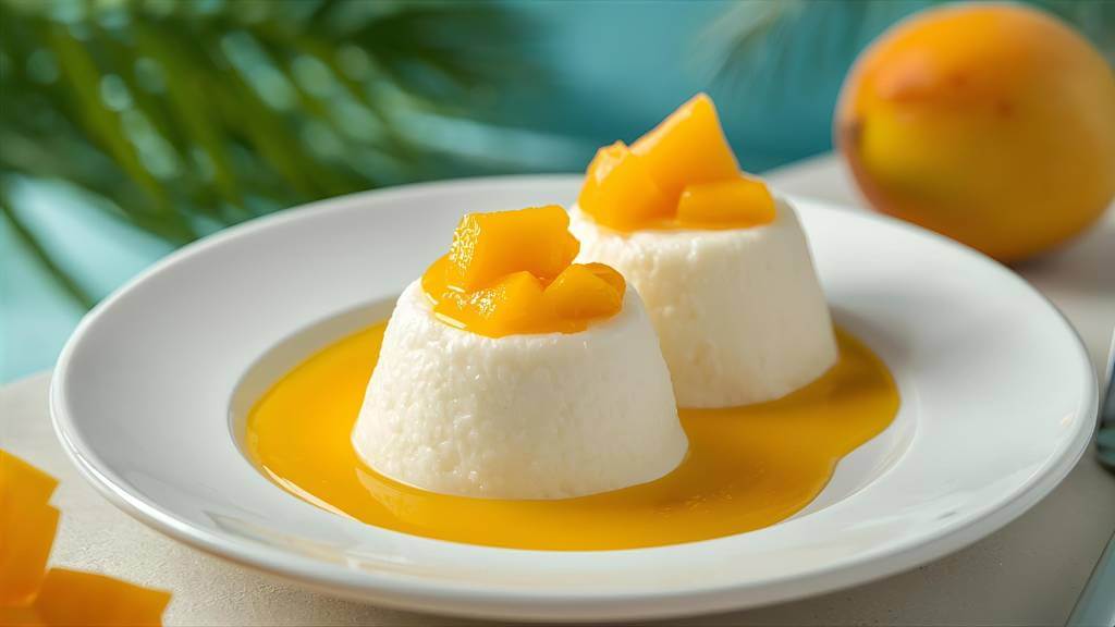 mango panna cotta
