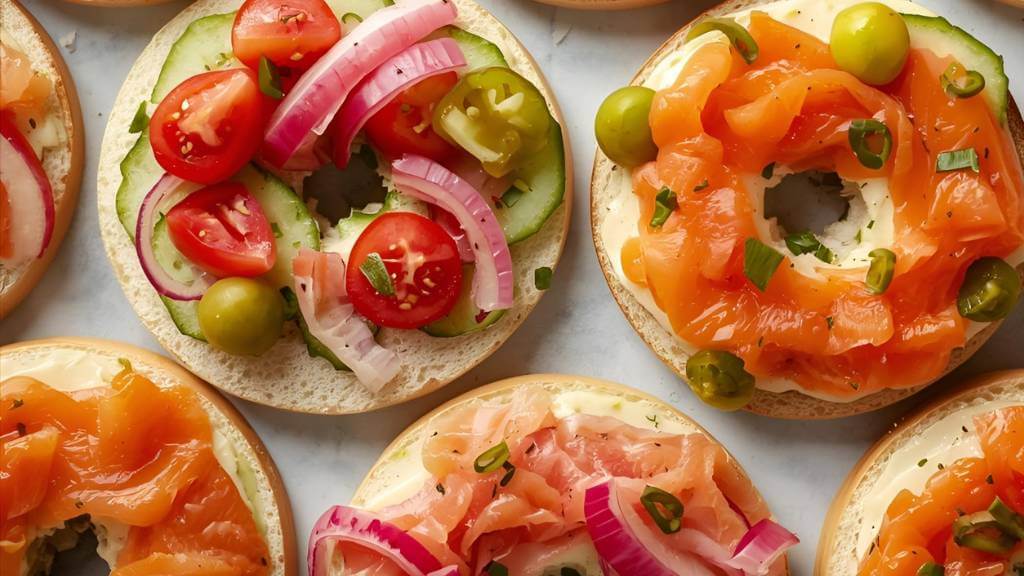 mini lox bagels