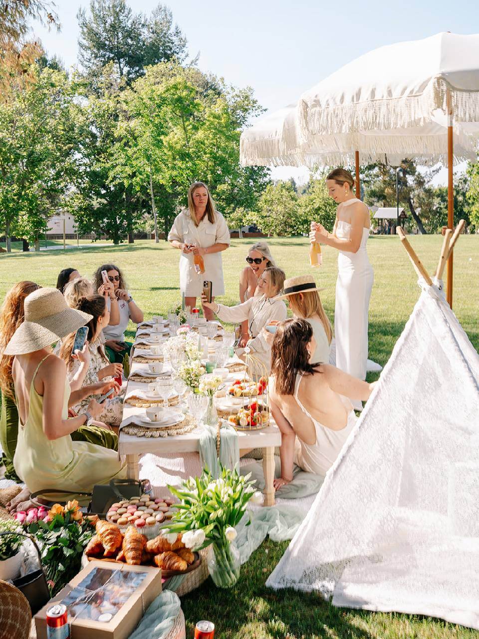 luxury tea party picnic in LA