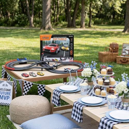 racecar-themed baby shower