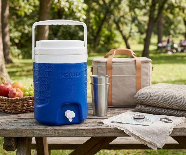 sport beverage cooler in majestic blue