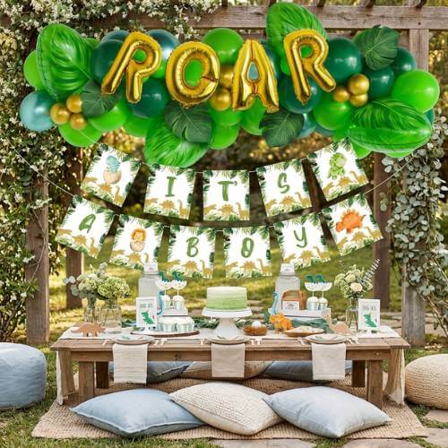 dinosaur land baby shower