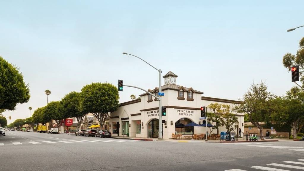 la shopping district street