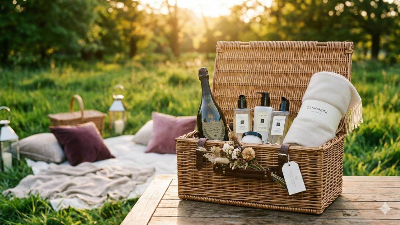 luxury picnic gift basket