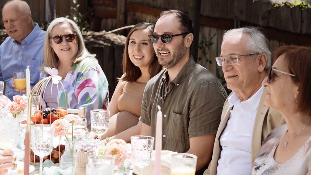 baby shower guests seated etiquette