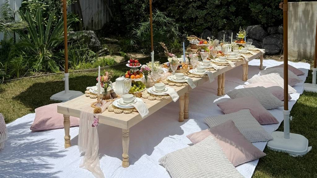 baby shower outdoor table setup etiquette